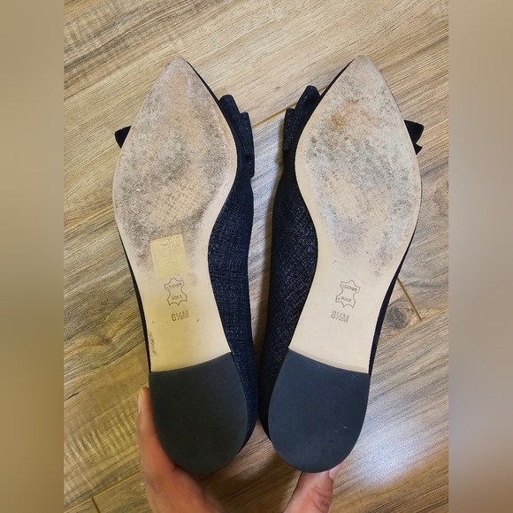 Tory Burch "Rosalind" Denim leather Pointed Toe Flats, size US 8.5 - Picture 9 of 17